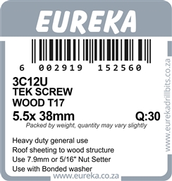 3C12 - Tek Screw Wood -3C12_label_T